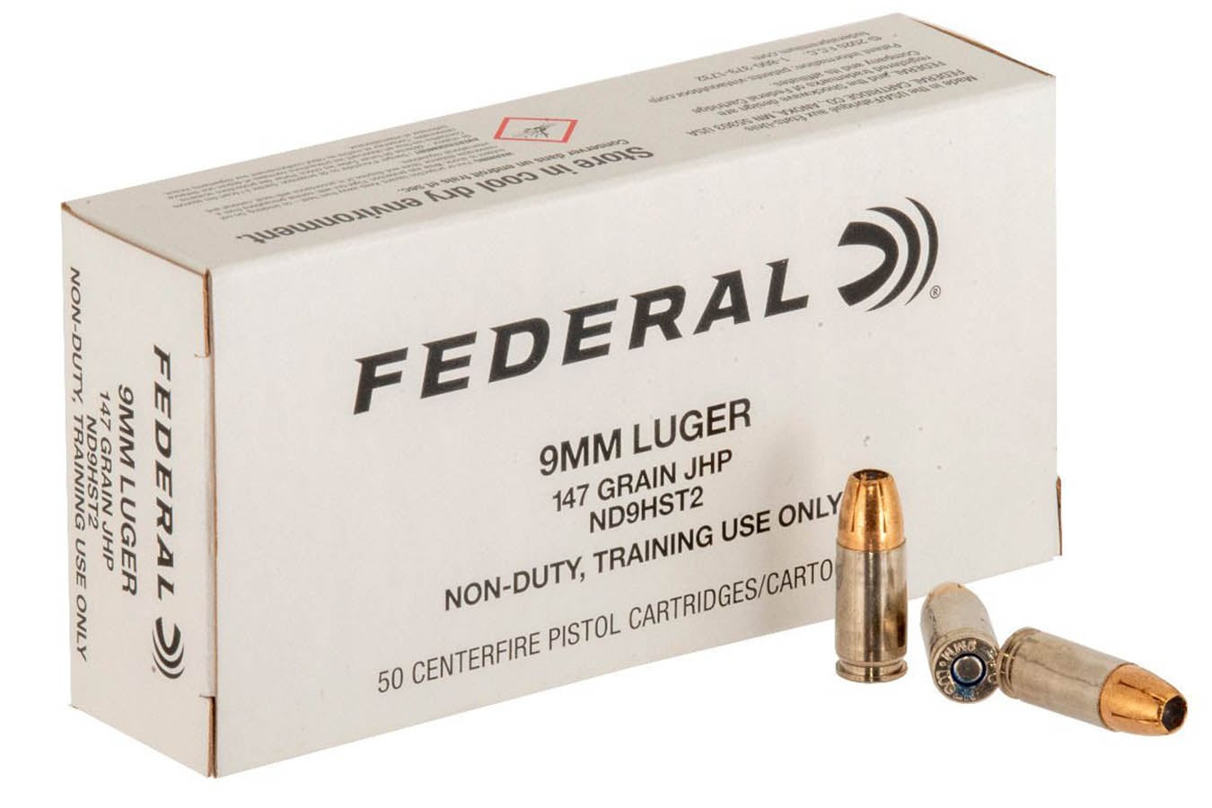FEDERAL AMMUNITION 9mm 147gr HST-JHP Non-Duty 50/Box
